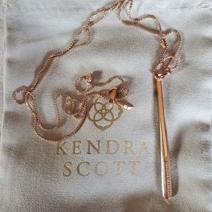 KENDRA SCOTT ROSE GOLD PENDENT NECKLACE